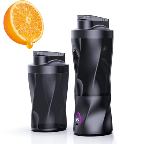 Licuadora portátil, Fabricante de Batidos de licuador de 700 ml con Cuchillo de Mezcla estereoscópico 3D de 6 Hojas y Tapa de Viaje, Taza de exprimidor USB 22000 RPM, para Oficina, Gimnasio, Cocina
