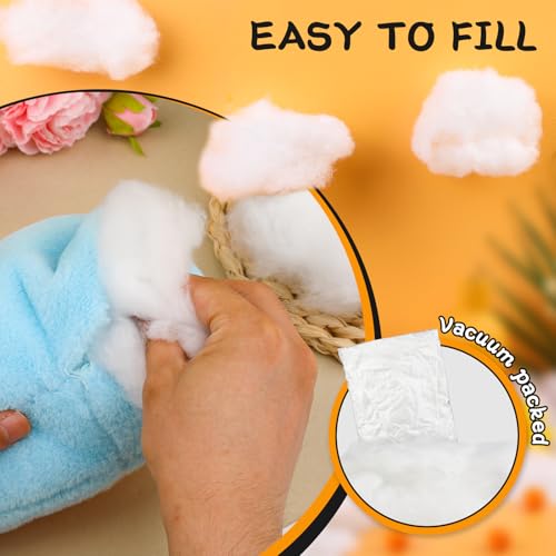 LUNARM 80g/2.8oz Polyfill Stuffing Fiber Fill for Stuffed Animals, High Resilience Premium Polyester Stuffing for Crochet Animals Small Handicrafts - Thumbnail 6