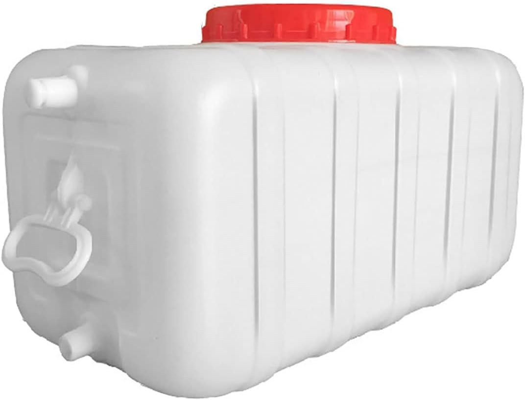 Water Tank Water Storage Containers with Faucet 80L Portable Large Water Storage Carrier Tank for Hiking BBQ Camping Car Driving Home Water Storage(Size:80L,Color:White)