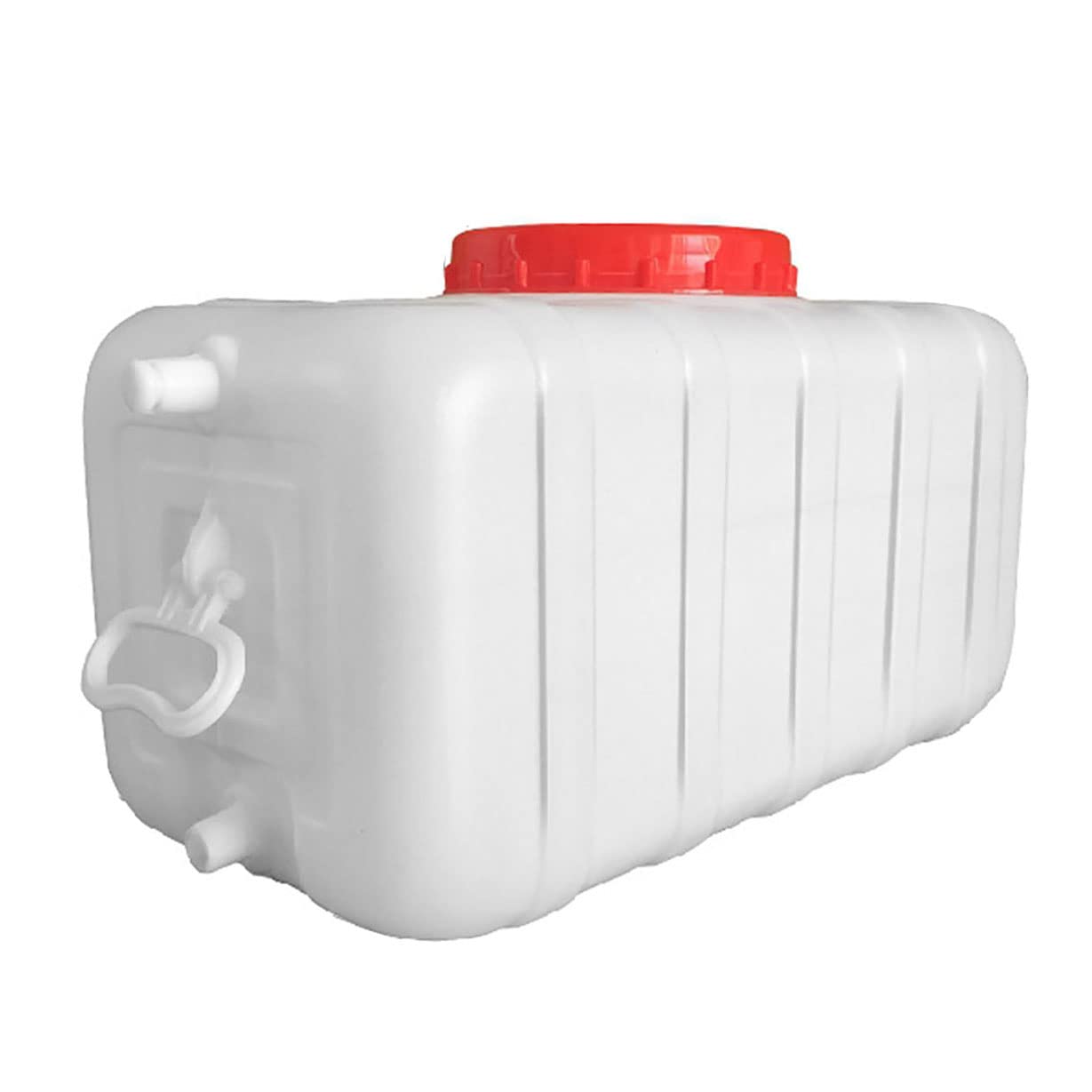 Water Opslagcontainer Met Kraan 80L Draagbare Grote Water Opslag Drager Tank Oor Hiking BBQ Camping Auto Drijvend Huis Wateropslag(Size:80L,Color: wit