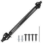 QWORK® 14 Inch (32cm) Heavy Duty Self Closing Gate Spring - Carbon Steel Gate Closer with Fittings for Garden Doors Fence Doors Wooden Gates