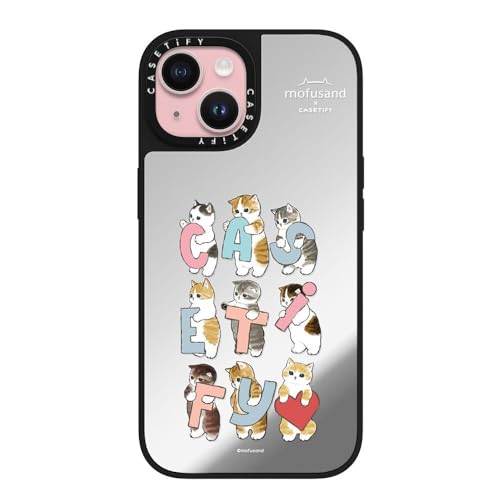 CASETiFY MagSafe Ή~[ iPhone 15 P[X [ː / 1.5m̗NA / Mofusand] - Vo[ (ubNop[) - Cats-tify