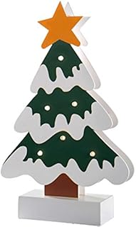 WeRChristmas Pre-Lit Colourful Tree Table Christmas Decoration, Wood, 26 cm - Multi-Colour