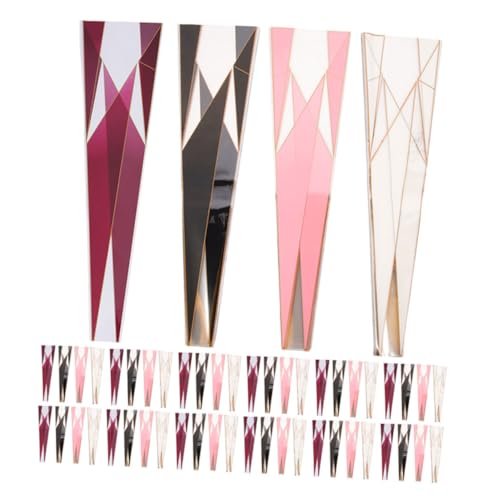 HEATSHAKING 200個入り 花束ラッピング袋 おしゃれなバラ包装用スリーブ 便利な単品花束用バッグ 水粉 白 黒 酒紅各