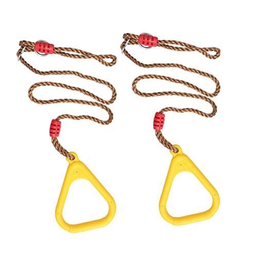 OSOLADY 1pair Boys and Girls Fitness Handles Indoor Gym for Children Exercise Rings Straps Gymnastics Bar for Boys and Girls Pull up Rings Set