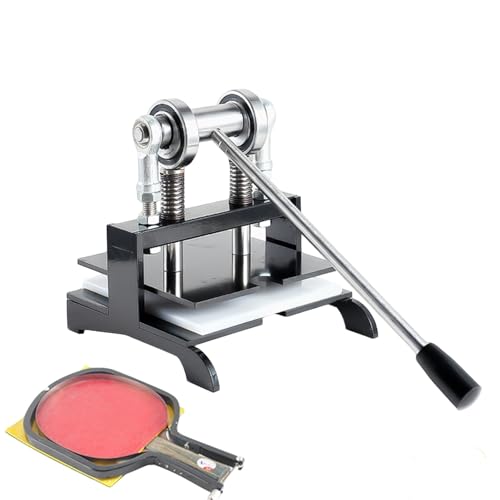 Máquina de corte de goma para raqueta de tenis de mesa con rodillos de prensa manual 2