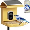 Bilantan Metal Smart Bird Feeder with Camera Solar Powered, Only 2.4G WiFi Compatible, No Subscription AI Bird Recognition, Squirrel Proof Material, Outdoors Birdwatching Gift for Birds Lovers