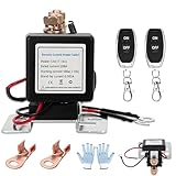 Universal Wireless Remote Control Battery Relay Switch - 500A 12V/24V Remote Battery Disconnect Switch with Anti-Drain, Multi-Functional Wireless Battery Relays for Vehicles， Anti-Theft Engine (12V)