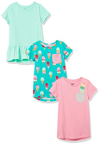 Image of Amazon Essentials Girls and Toddlers' Short-Sleeve and Sleeveless Tunic Tops (Previously Spotted Zebra)