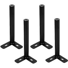 KeuLen Adjustable Furniture Support Feet,4pcs Metal Furniture Legs,Modern Triangle Table Leg,Adjustable Cabinet,Leg,Armchair,Nightstand,Cupboard,Wardrobe,DrawersBlack,12cm