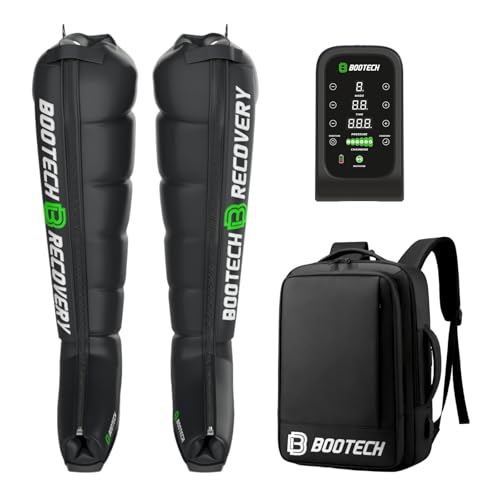 BOOTECH Presoterapia para Casa, Recargable Masajeador de Piernas Cansados, Mejora la Circulación, Recuperación Muscular Drenaje Linfático Celulitis Bateria 6H, 6 Camaras (L:176-190CM)