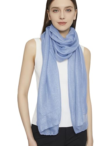 PANTONIGHT Women's Fashion Scarf Sparkling Evening Shawl Lightweight Wedding Shawl Head Scarf and Wraps for Party (2706)