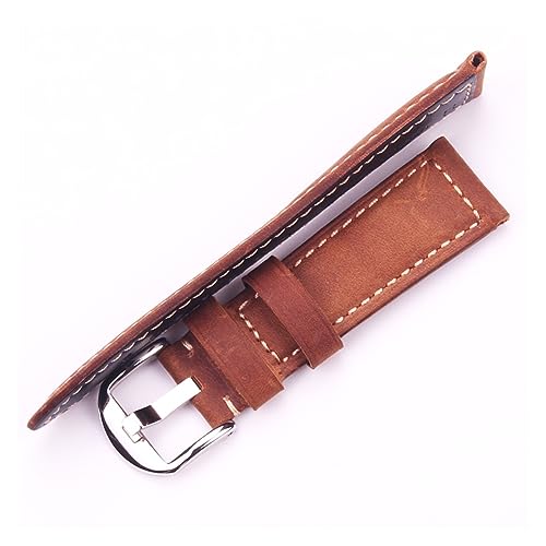 Correas de reloj de cuero genuino italiano XILILHC en medidas de 22 mm y 24 mm para hombres 7