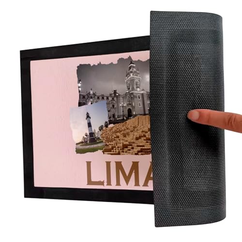 Paillasson rose Lima Pérou finition soignée tapis 75x50cm