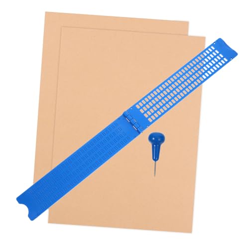 Lurrose Braille Writing and Stylus Kit 27 Rows 30 Cells Plastic Braille for Blind Easy to Use Learning Tool