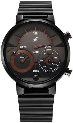 Buy Fastrack Gambit Micromotor Analog Grey Dial Stainless Steel Strap ...