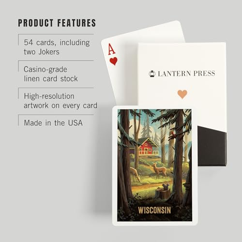 Baraja de Póker Wisconsin, 52 cartas para adultos miniatura 3