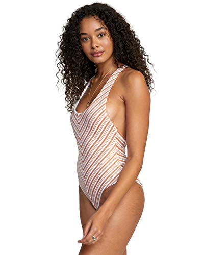 Rvca Women's Standard Swimsuit, Racerback Medium One Piece/Canyon Rose, Small #TOP1