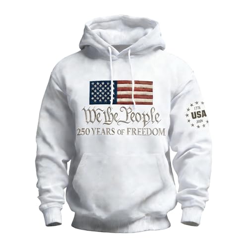 Sweat à capuche commémoratif homme avec imprimé patriotique de voyage