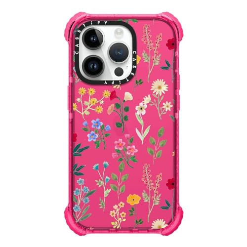 CASETiFY (�P�[�X�e�B�t�@�C) �E���g���C���p�N�g iPhone 14 Pro�p �P�[�X [�R�p�O���[�h��5�{�̗����������{�ς� / 1.2�t�B�[�g����̗����ɑ΂���ی�] - Spring Botanicals 2 - �o�u���K��