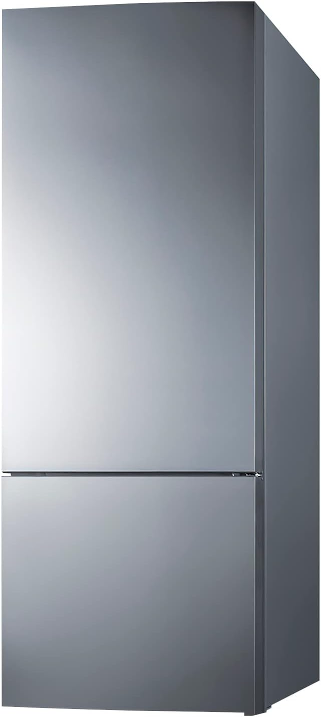 Summit Appliance FFBF279SSX 28" Wide Bottom Freezer Refrigerator, Interior LED Lighting, Stainless Steel Doors, 14.6 cu.ft Capacity, No-frost Operation, Digital Temperature Control, LHD Swing