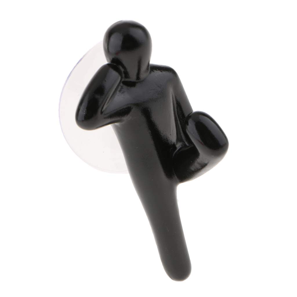Colorful Towel Holder Hanger Suction Cup Hooks For Bathroom Kitchen Black