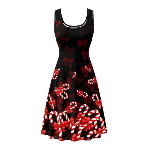 Image of Dreaweet Casual Sleeveless Dresses for Women Girls, Round Neck Tank Dresses with Pockets Summer Sundress Size XS-4XL
