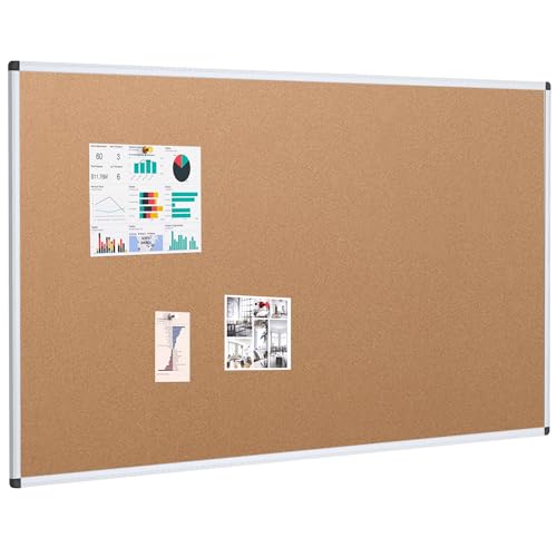 VIZ-PRO Large Cork Bulletin Board, 60 X 48 Inches...