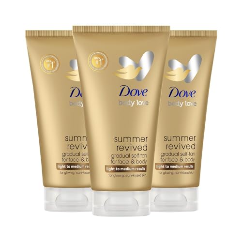 3 Packs of Dove Derma Spa Summer Revived Fair to Medium Face Cream with Cell Moisturisers 75ml