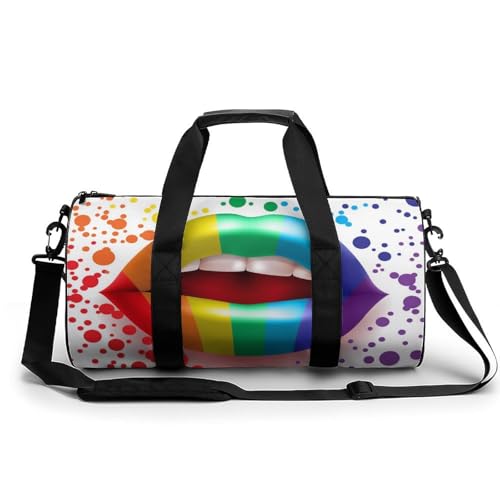 Sac week-end Lèvres Arc-en-Ciel, compagnon de vos voyages et aventures