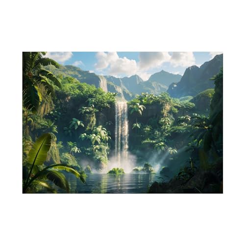 Poster mural paysage de forêt décoration impression toile intissée salon 60x80cm