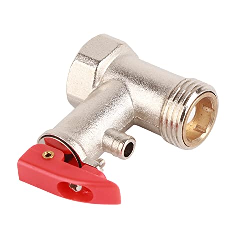 Picysa - Válvula de seguridad para calentador de agua, 1 unidad, alivio de presión, latón chapado 0,9 MPa G1/2