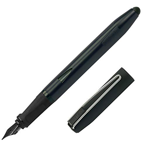 Füller Switch Plus, Patronen-Füller & Touchpen in einem, für Tablets & Smartphones, Multifunktions-Stift inkl. Kombi Tintenpatrone, Schwarz,
