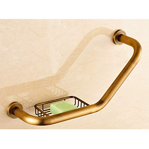 Pasamanos de ducha de bronce con mango antideslizante para baño 4