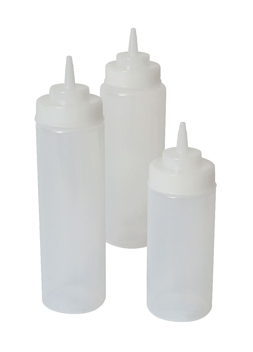 Genware NEV-SQBW32C Squeeze Bottle, Wide Mouth, 32 oz., 94 cL, Clear