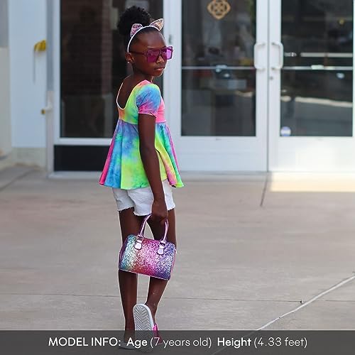 Mibasies Cute Kids Purse For Little Girls Toddlers Crossbody Handbag (Glitter Rainbow) #TOP2