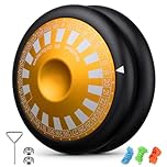 MAGICYOYO 2A Metal Yoyo D6 YOSPINNER, 6-in-1 Responsive Yoyo with Versatile Play Modes, Professional Trick Yo-Yo for Finger Spin, Durable Yo Yo Ball for All Age, Stress Relief & Entertainment