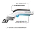 Black+Decker 3.6V Akku-Schere BCSC115 (kabellos, für Schnitte in Stoffen, Papier, Karton, Leder und Kunststoff, inklusive 2 austauschbare Klingen, USB-C Ladekabel), Weiß/Blau