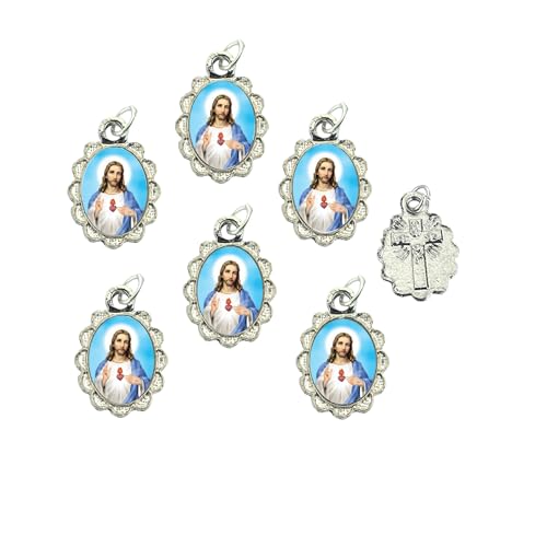 Catholica Shop Wear Silver Tone Small Medal Pendant of Sacred