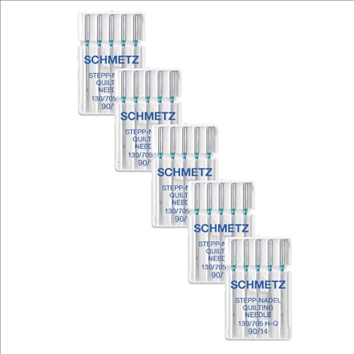 25 Schmetz Quilting Sewing Machine Needles 130/705H H-Q Size 90/14