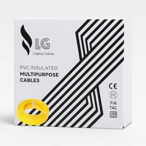 Image of LG Legacy Cable 0.75mm | 90m | FR PVC Insulated CCA Copper Wire | Single Core Multi-Strand House Wiring Cable (Yellow, 0.75mm)