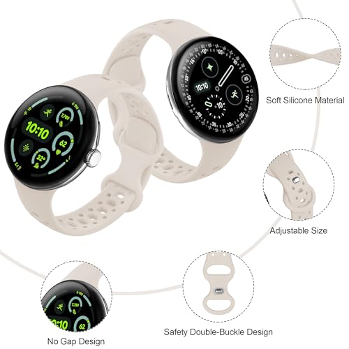 Correas de silicona que evitan el sudor para Google Pixel Watch de 41 mm en pack 2