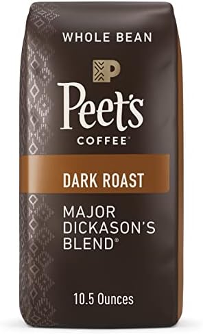 Peet's Coffee, Dark Roast Whole Bean Coffee - Major Dickason's Blend 10.5 Ounce Bag