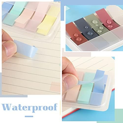 600Pcs Book Tabs Transparent, Index Tabs Page Markers, Sticky Tabs, Book Annotation Kit Tabs, Book Notes Pastel, Writable and Repositionable Tabs Stationery for School, Office