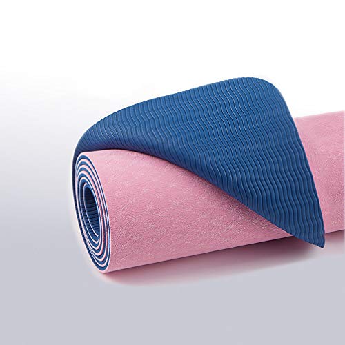 CLISPEED Tapete de Ioga Eco Friendly Tpe Antiderrapante Tapetes de Yoga para Yoga Pilates Fitness Es