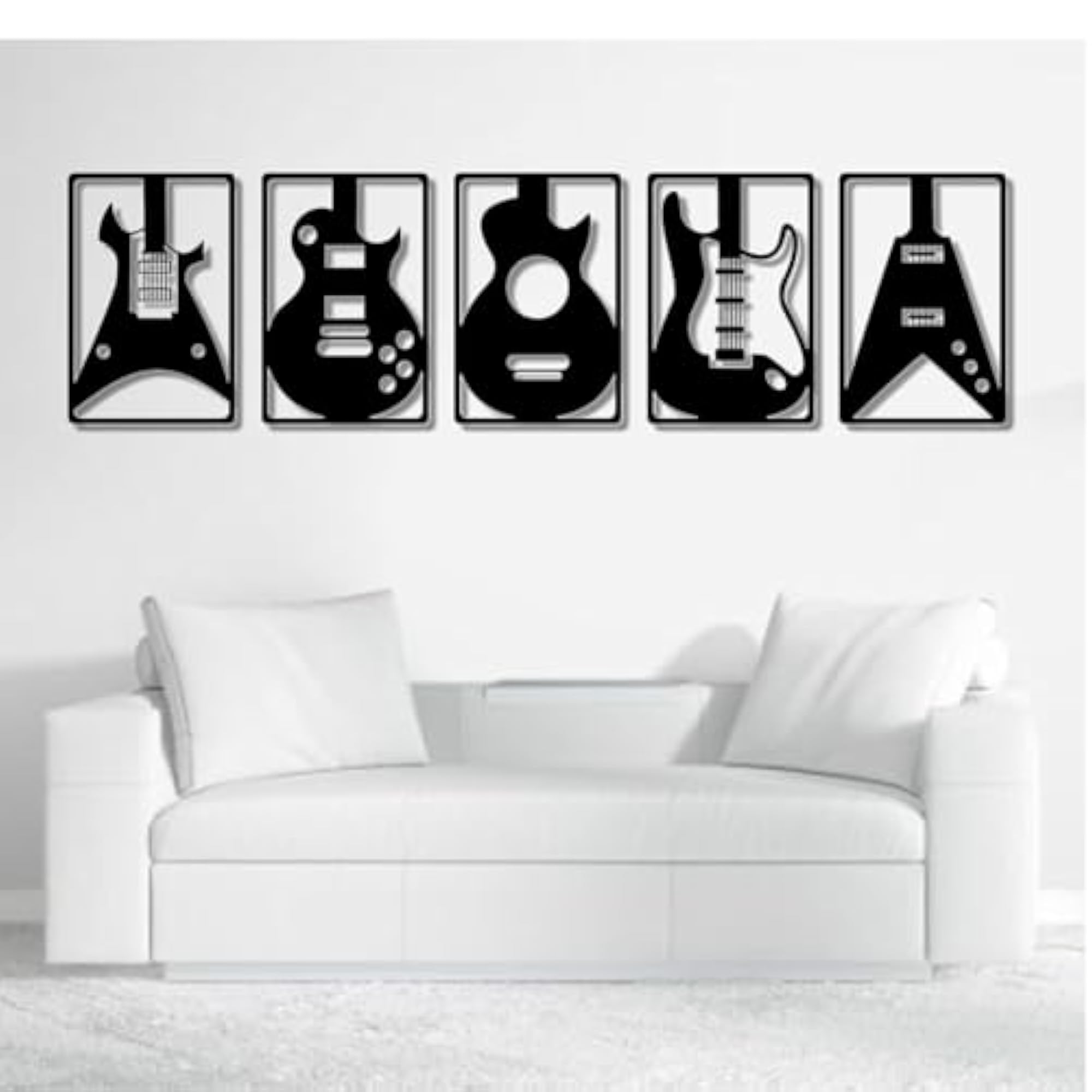 Wooden Wall Art Hanging, Black Designed Decor Sculptures