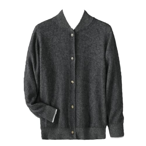 Men Autumn and Winter Casual Business Stand Collar Long Sleeve Buttons Down Knit Cardigan Sweater Top