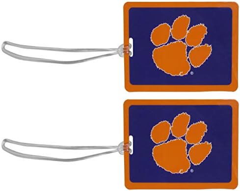 Siskiyou NCAA Clemson Tigers Vinyl Luggage Tag, 2pk, Orange, One Size image 5