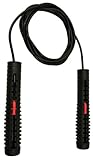 Optimaler Grip ✓ Die geriffelten Griffe verleihen dem kugelgelagerten Indoor Skipping Rope einen festen, sicheren Halt und erhöhen für ein effektives Workout die Drehzahl.