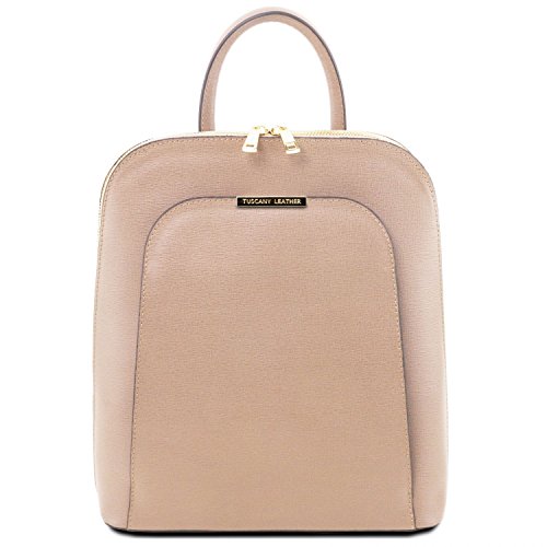 Tuscany Leather TL Bag - Saffiano leather backpack for women - TL141631 (Nude)